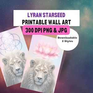 Lyran Starseed Printable Wall Art for Spiritual Energy Activation - Light Code Sacred Geometry Artwork