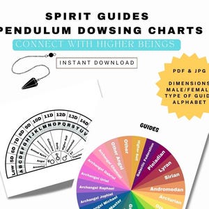 Spirit Guides Contact Pendulum Board: Dowsing Chart (PDF & JPG)