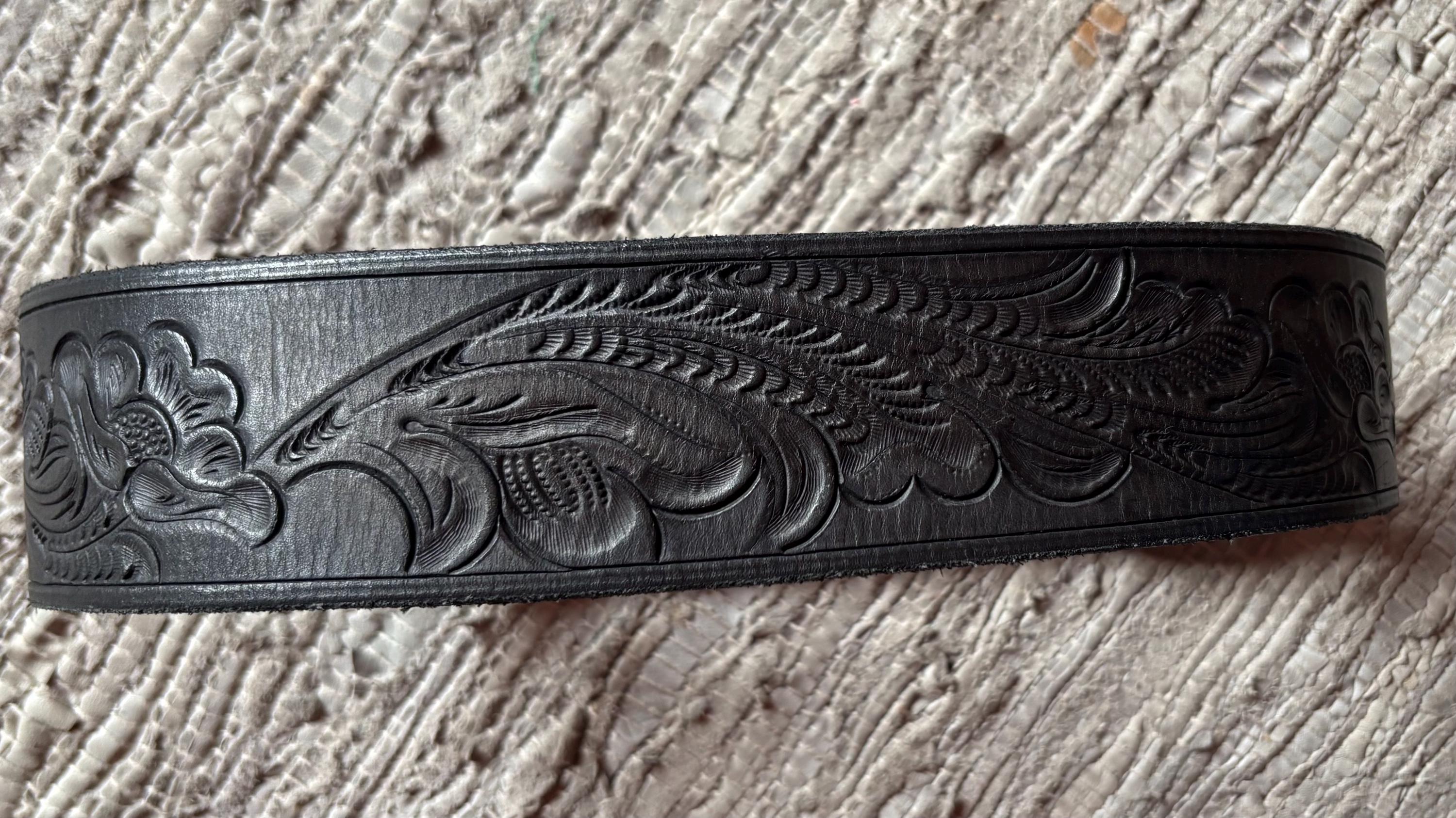 Vintage Ralph Lauren Embroidered leather belt RALPH LAUREN Vintage Belt — Vicki main image 3