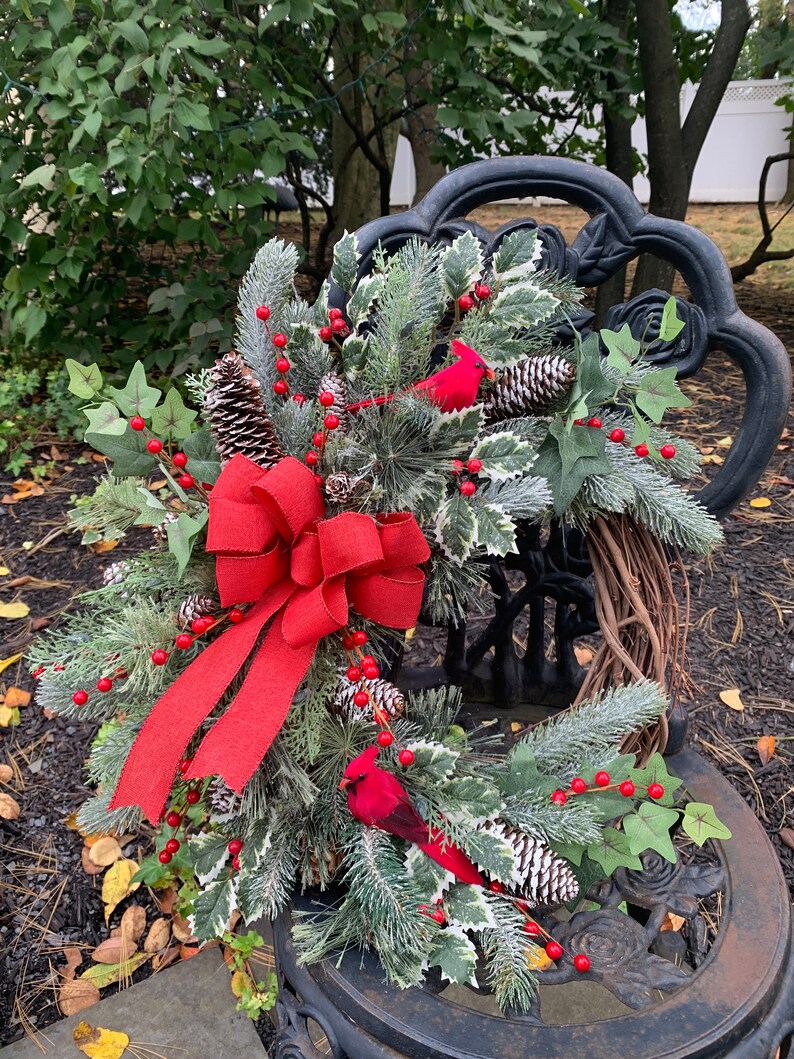 Christmas Wreath Holiday Wreath Winter Wreath Christmas Etsy