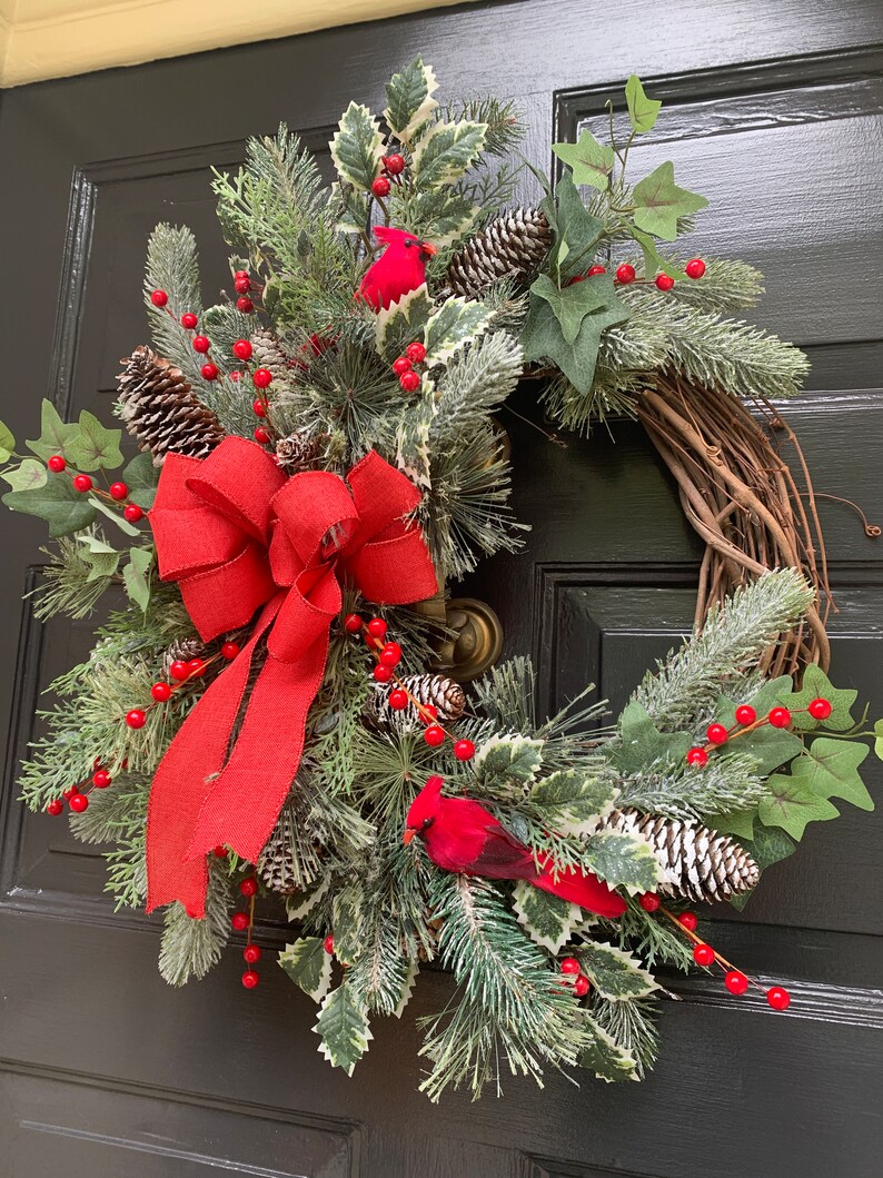 Christmas Wreath Holiday Wreath Winter Wreath Christmas Etsy