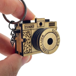 Wood Camera Keychain & Camera Necklace Xtool D1 - Etsy