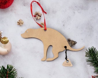 Charming Pooping Dog Christmas Ornament