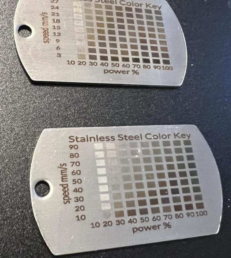 Stainless Steel Color Key for Blue Light and IR - Xtool F1 - Etsy
