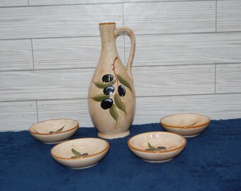 Olive Dipping bowl and vase