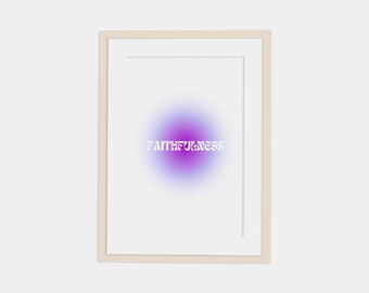 Cartel impreso de Frutos del Espíritu, Fidelidad, Impresión colorida de la galería de aura, DESCARGA DIGITAL, Arte degradado, Arte de pared imprimible, Arte bíblico