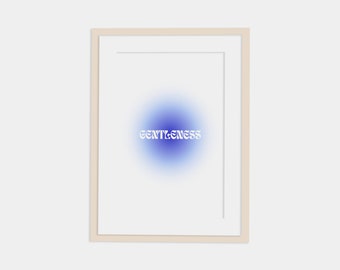 Cartel impreso de frutos del espíritu, gentileza, impresión colorida de la galería de aura, DESCARGA DIGITAL, cartel degradado, arte de pared imprimible, arte bíblico