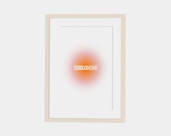 Póster de impresión de los frutos del espíritu, Amabilidad, Impresión de la galería de aura colorida, DESCARGA DIGITAL, Póster degradado, Arte de pared imprimible, Arte de la Biblia