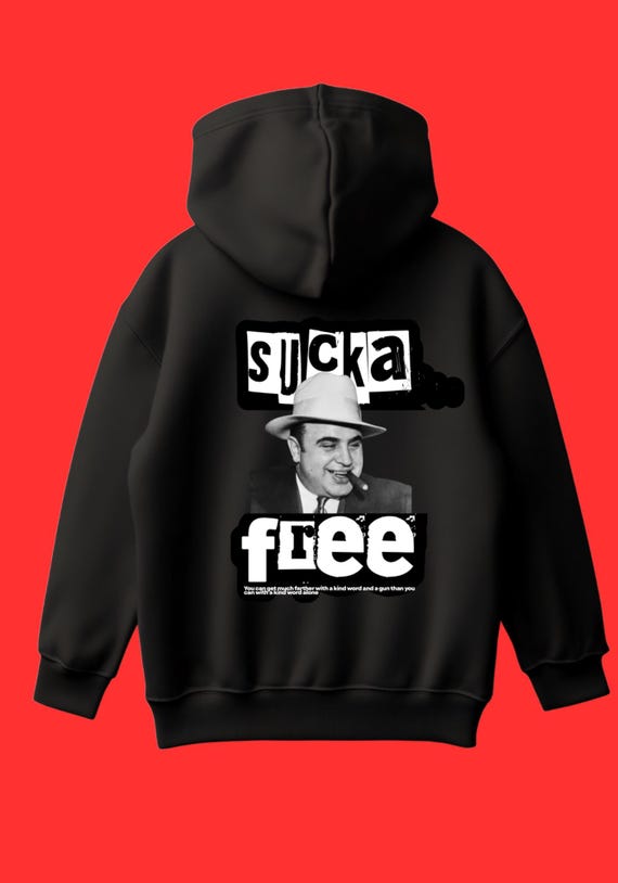 Al Capone, Gangster Graphic, Sucker Free, PNG, DTF, Dtg, Halftoned, Design
