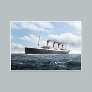 Ilustración del transatlántico TITANIC, impresión de bellas artes, decoración de pared, póster