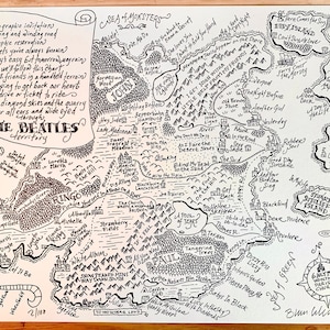 Impression typographique The Beatles Fantasy Map