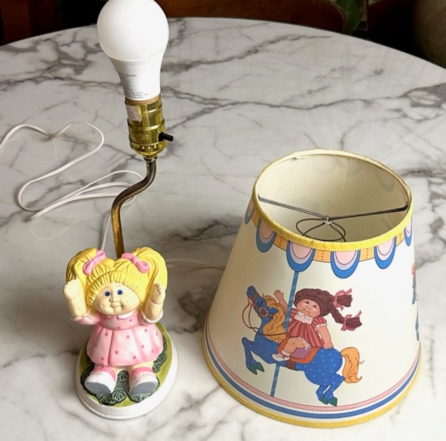 Vintage Cabbage Patch Doll Lamp and Lampshade Etsy