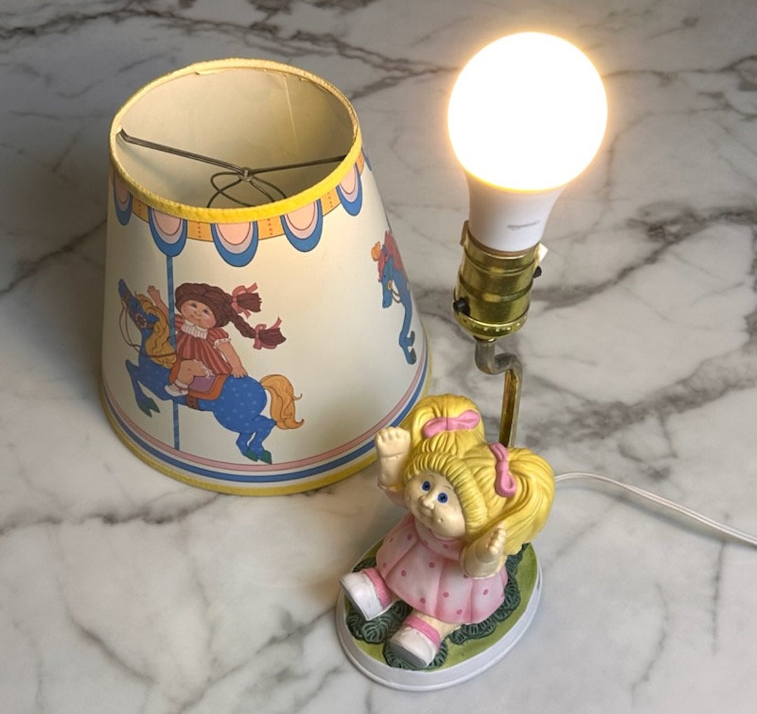 Vintage Cabbage Patch Doll Lamp and Lampshade Etsy