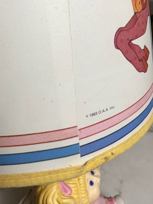 Vintage Cabbage Patch Doll Lamp and Lampshade Etsy