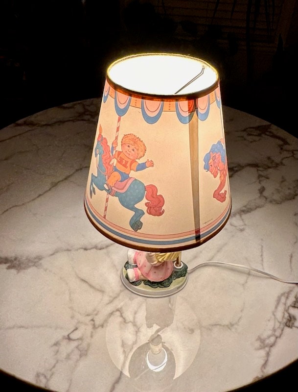 Vintage Cabbage Patch Doll Lamp and Lampshade Etsy