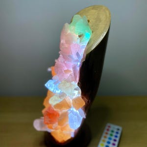Mystic - Multi-coloured Crystal cluster Crystal Lamp
