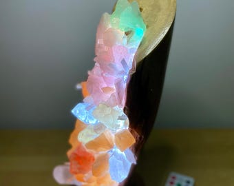 Mystic - Multi-coloured Crystal cluster Crystal Lamp