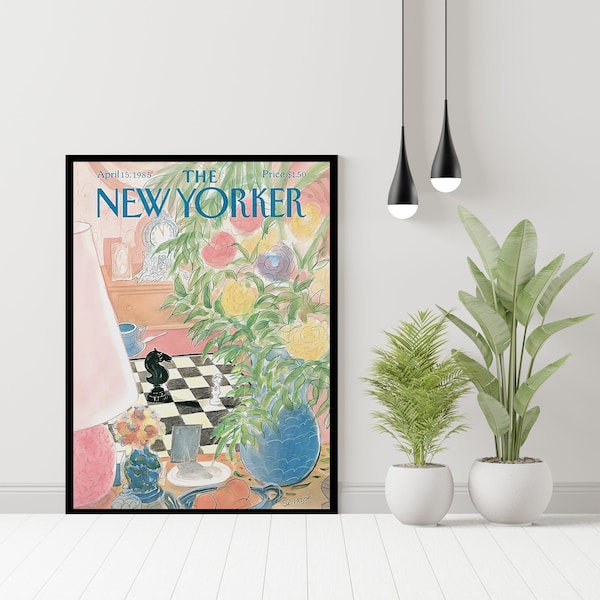 The New Yorker Magazine Cover “Art” by Jean-Jacques Sempé | April 15 1985 | Magazine Cover Prints | Instant Download | Magazine Cover Art