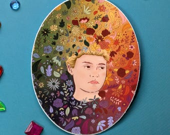 Midsommar Dani Floral Portrait Vinyl Sticker