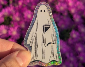 Ghost Glitter Sticker | Spooky sticker | Halloween Ghost Sticker