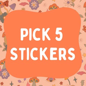 Pick Any 5 Stickers, Sticker Pack, Mystery Pack, Choose your sticker pack