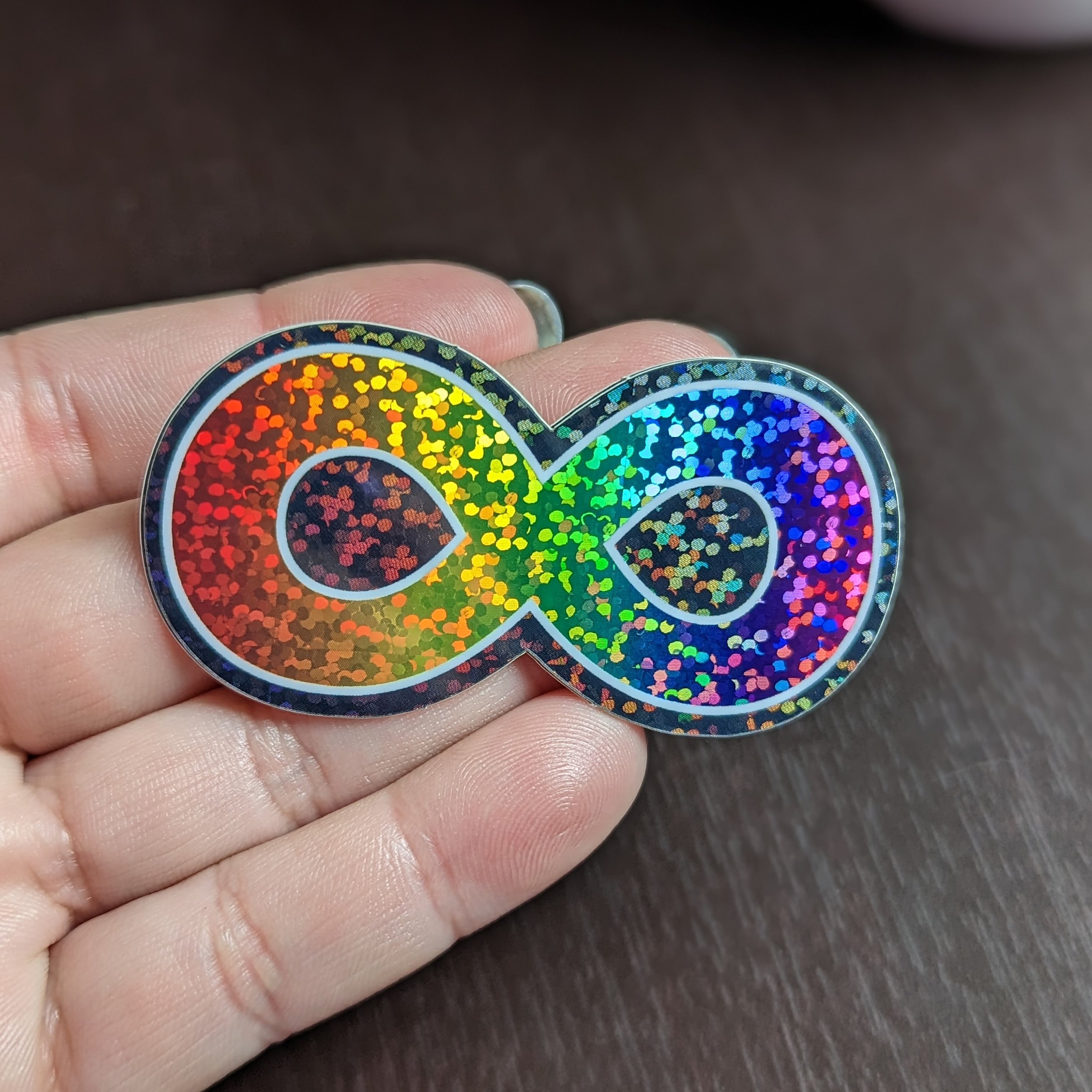 Rainbow Glitter Infinity Sticker: Neurodiversity Acceptance - Etsy