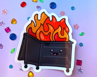 Dumpster Fire Vinyl Sticker