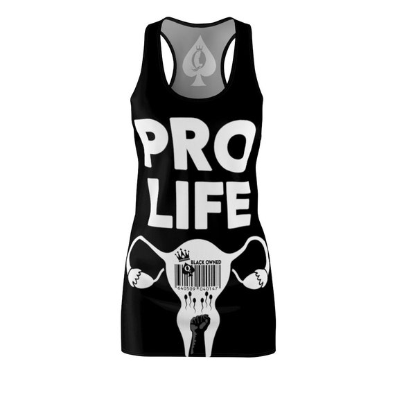 QOS Pro Life Black Owned Uterus Racerback Dress Etsy Canada