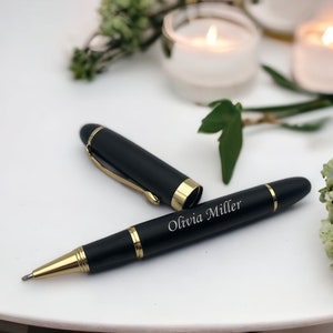 Personalized Pen,  Stylish personalized pen, Personalized metal pen, Personalized Black Ballpoint Pen, business gift, Company Gift, Name pen