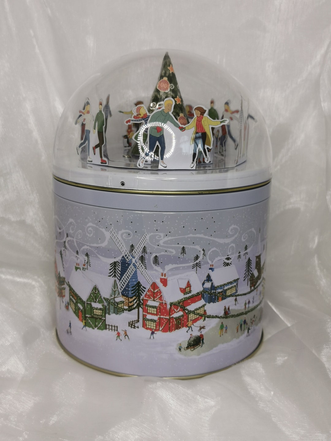 Musical Christmas Cookies Tin Vintage Biscuits Tin Musical Etsy