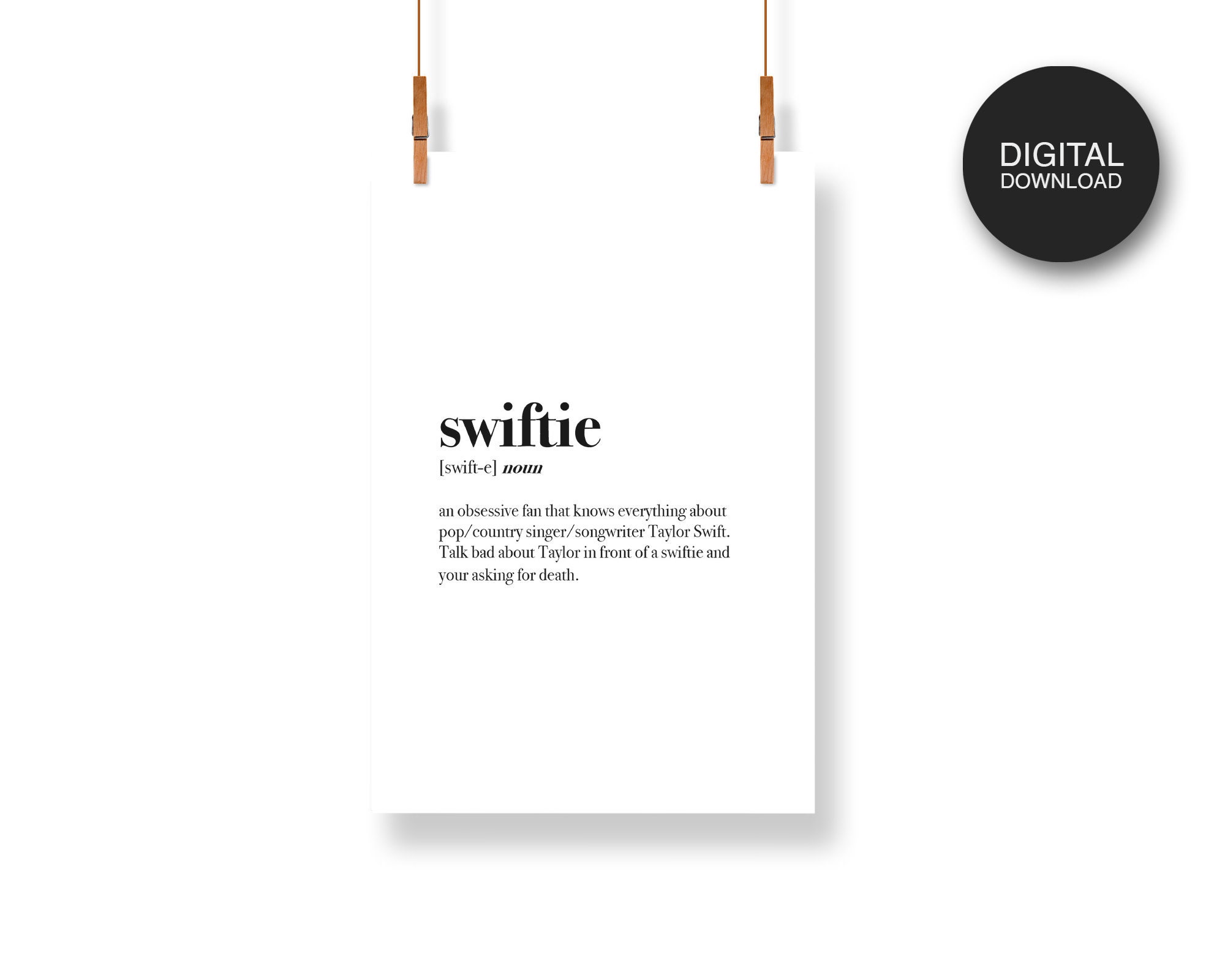 Swiftie Definition Print Taylor Swift Swiftie Wall Art Definition Swiftie Definition Print Taylor Swift Swiftie Wall Art Definition