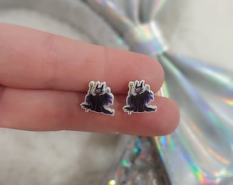 Daisy Duck Maleficent earrings / Stud Earrings / Villain