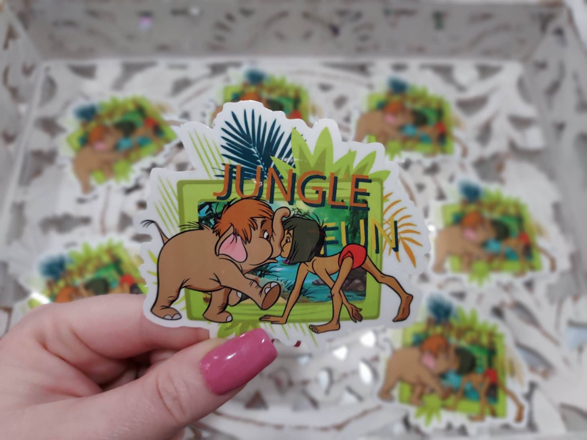 Jungle Sticker Map Jungle Vinyl Sticker - Etsy