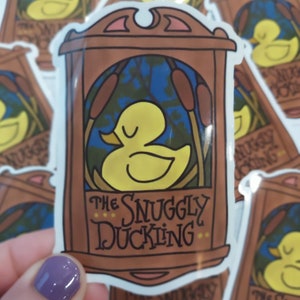 The Snuggly Duckling Vinyl Sticker