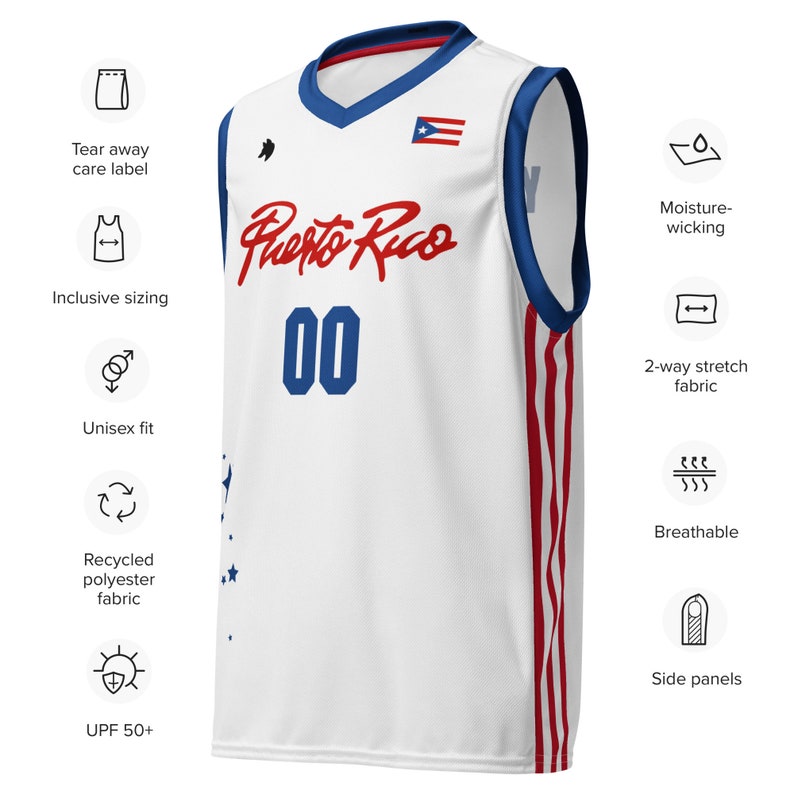 Puerto Rico FBPUR Basketball Team Stars Jersey 2024 image 4