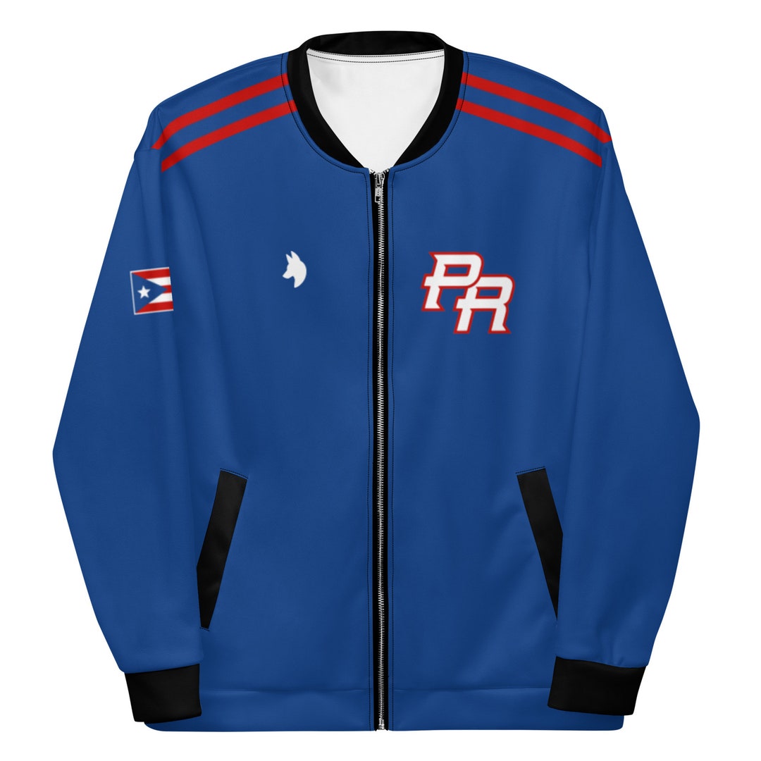 Varsity Jacket Marcelo Burlon Felpa Nba Giacca Bomber Blu Puerto