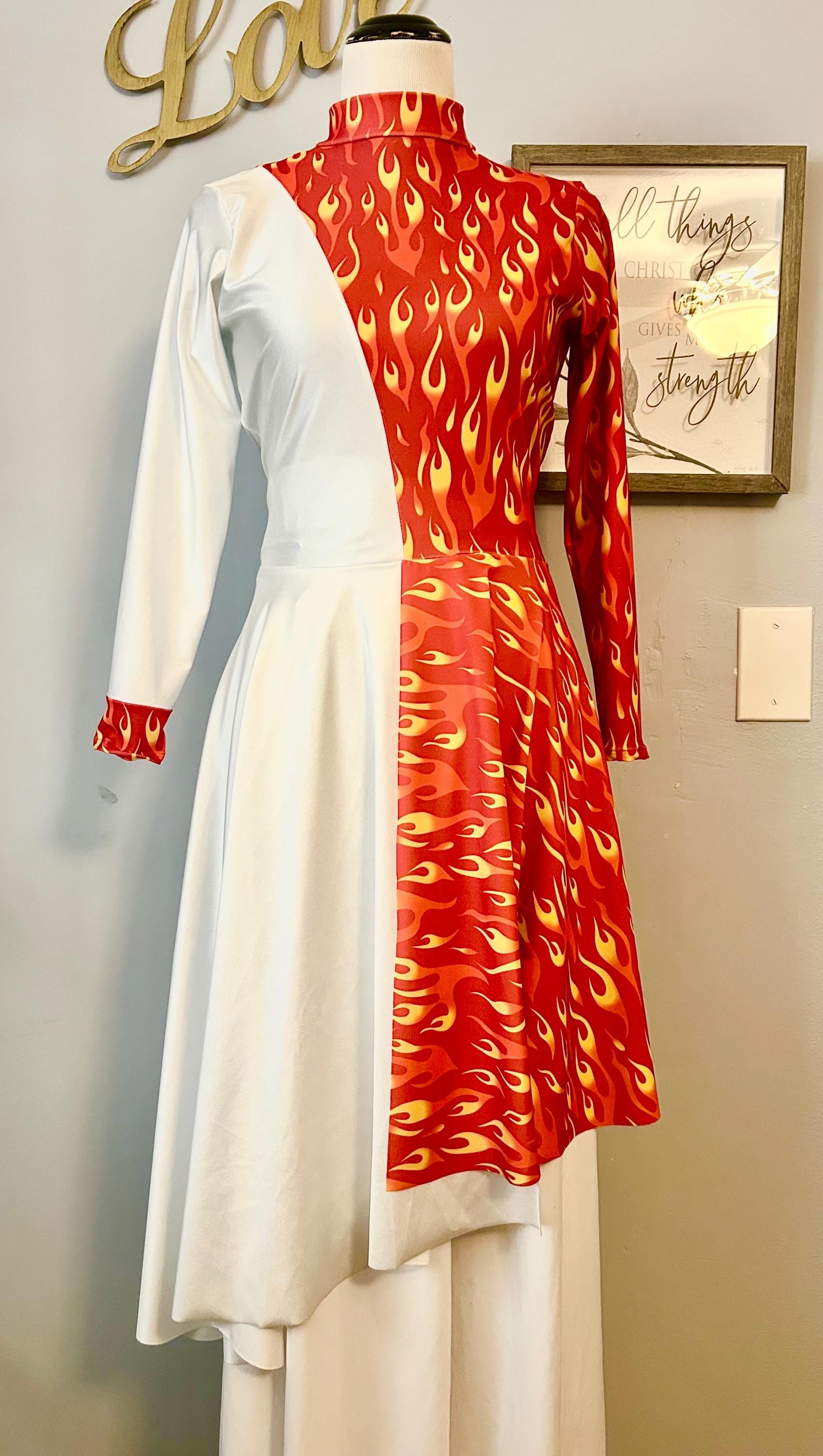 PENTECOST  worship overlay / prophetic dance dress / efod de danza “Pentecostés”