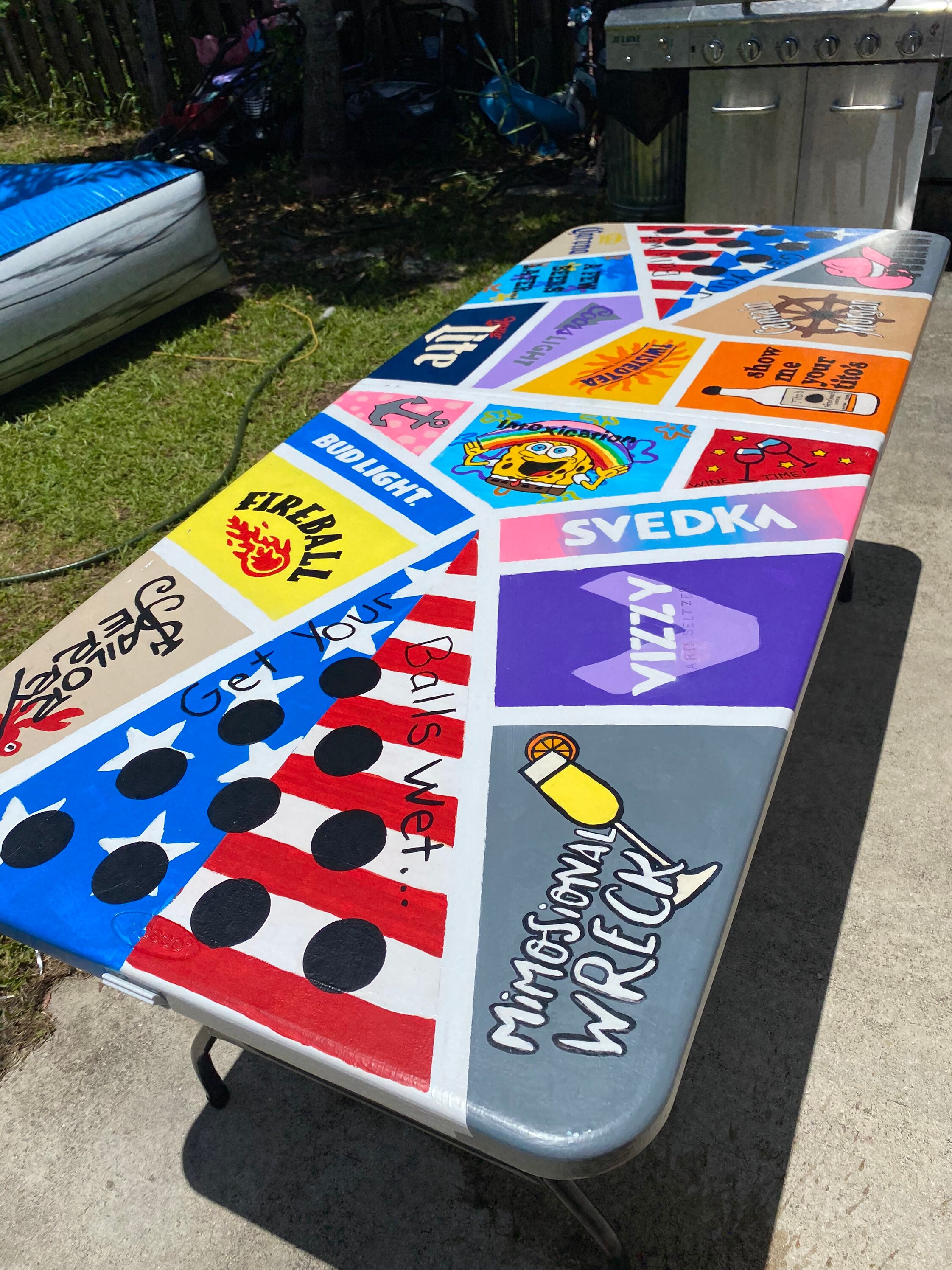 Painted Beer Pong Table Etsy