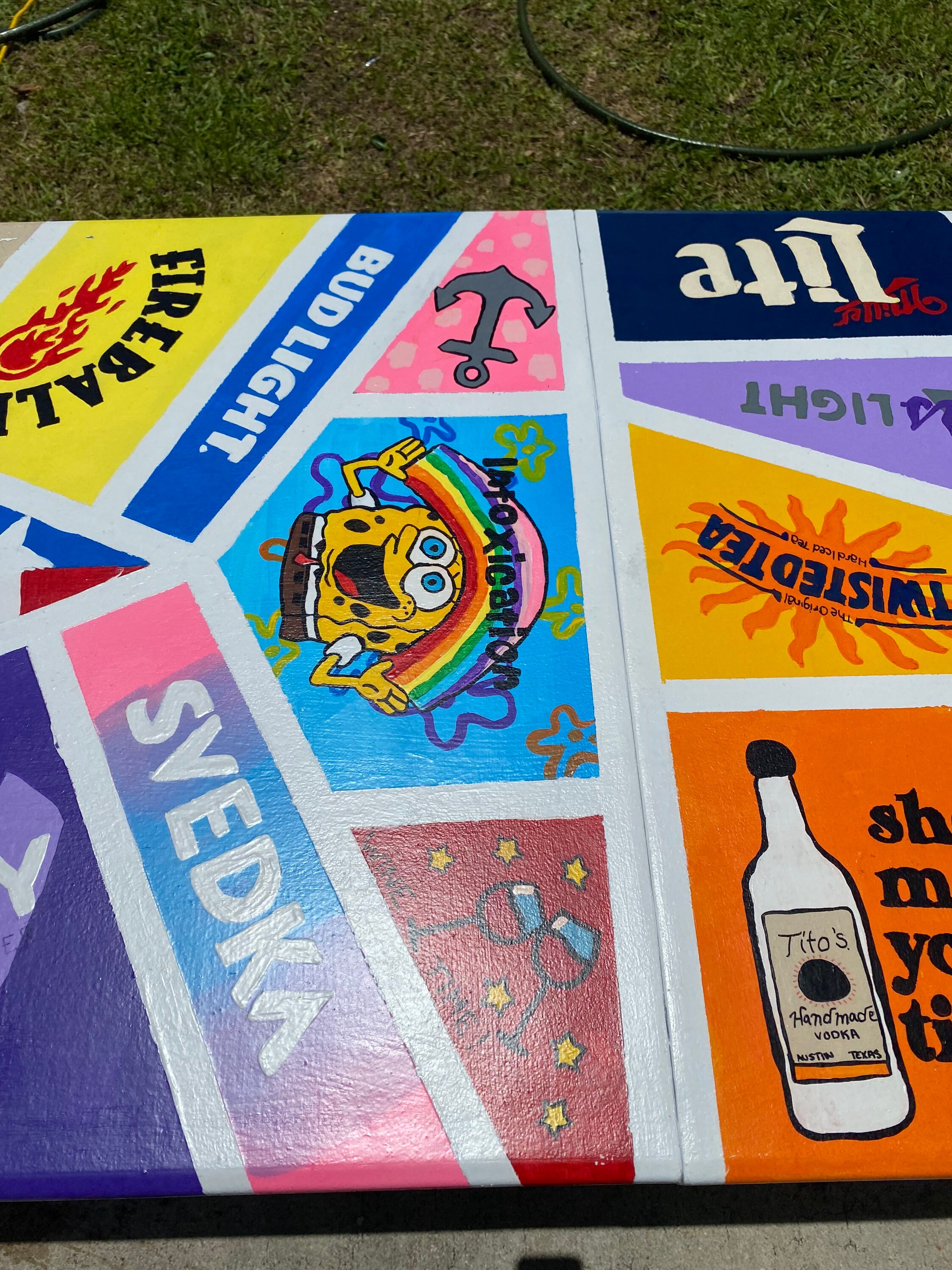 Painted Beer Pong Table Etsy