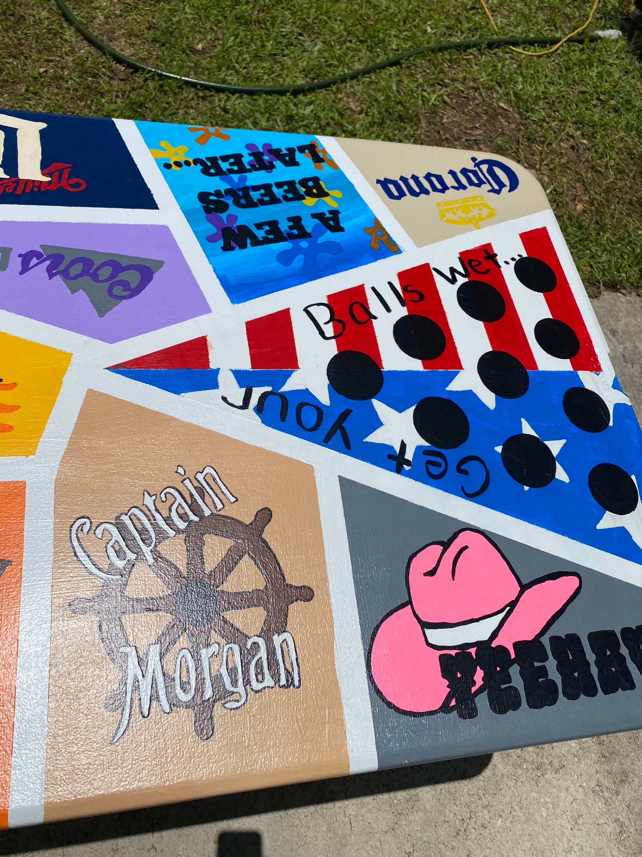 Painted Beer Pong Table Etsy