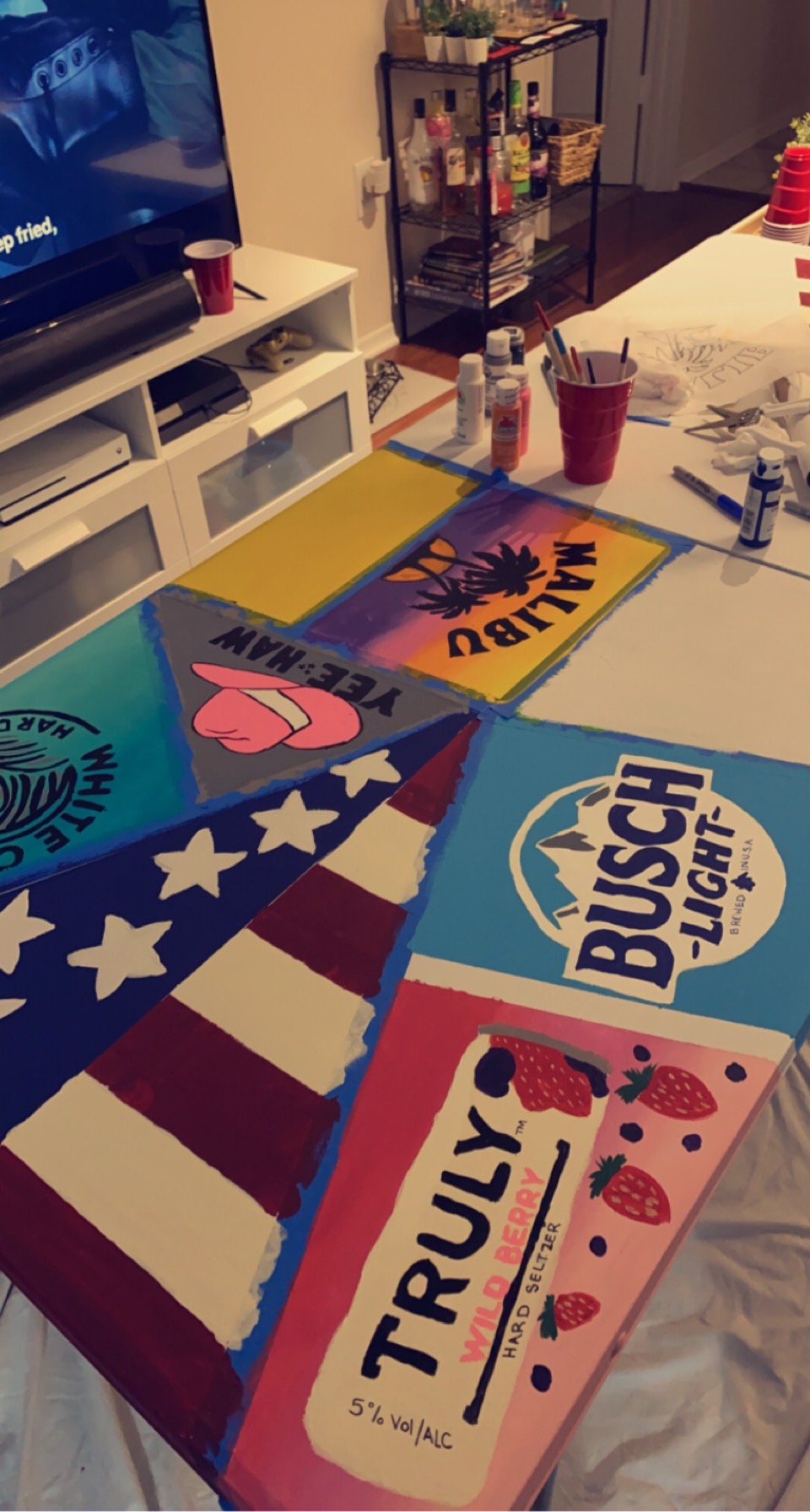 Painted Beer Pong Table Etsy