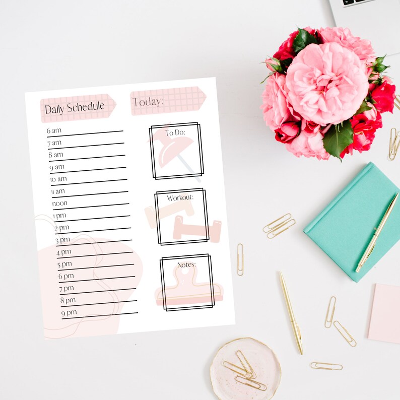 Daily Schedule Printable, Organizational Planner, Printable ...