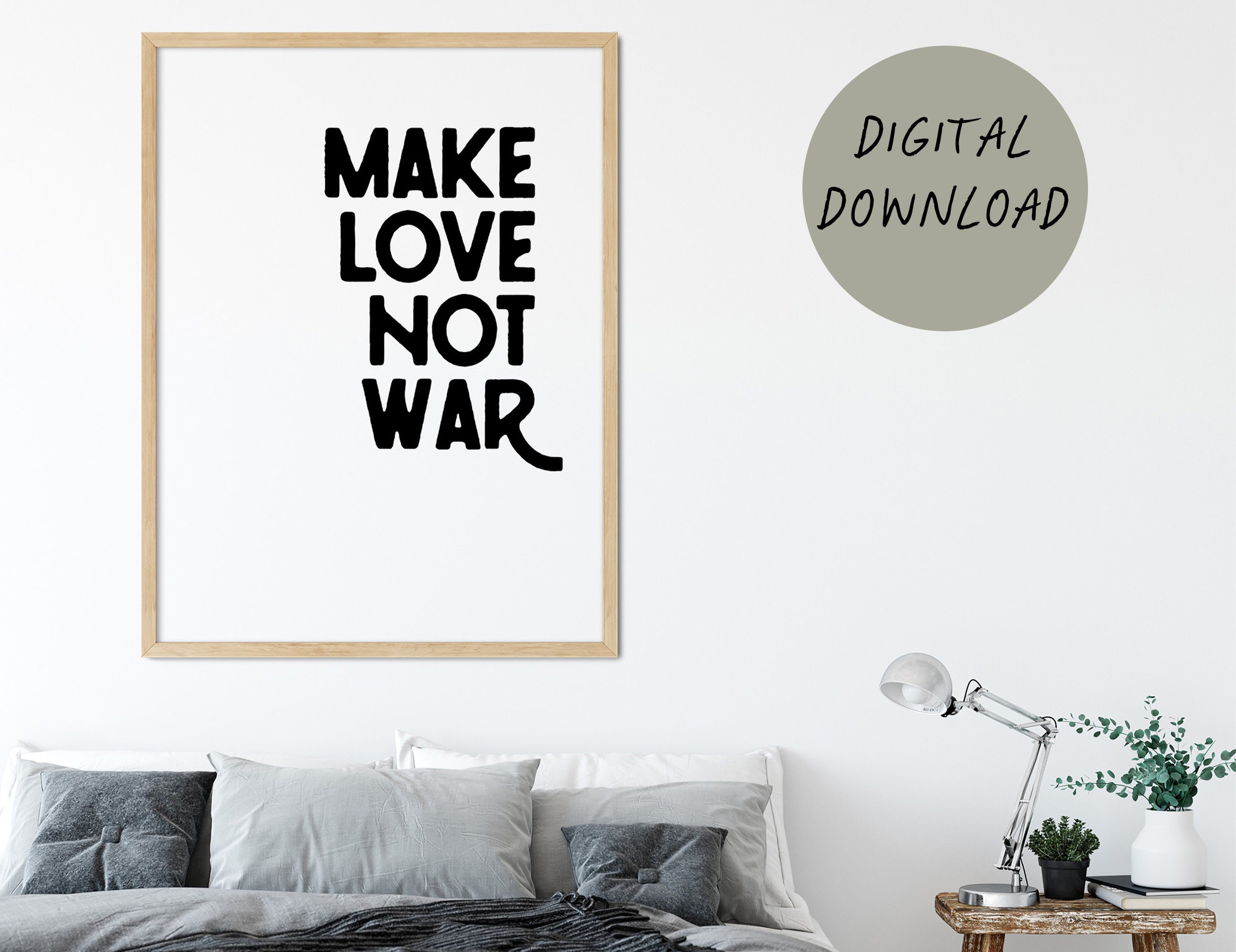 Make Love Not War Etsy