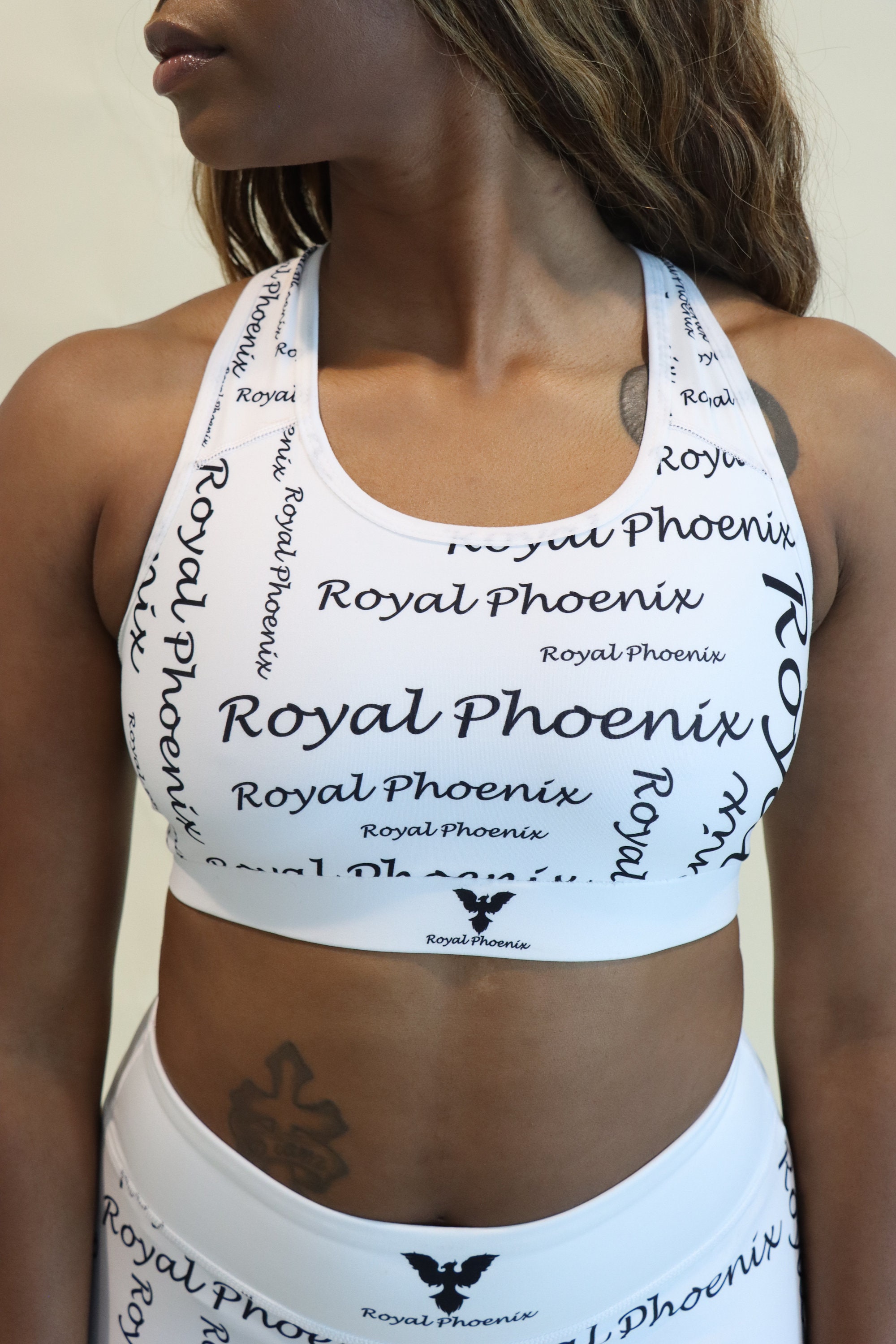 Royal Fetish Sports Bra White & Black 