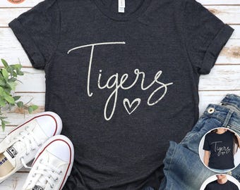 Vintage Tigers T-Shirt, School Spirit Tee