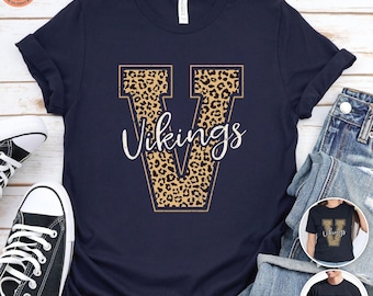 Vintage Vikings T-Shirt Distressed Graphic, Classic Retro Style Tee, Unisex Shirt, Multi Color Options