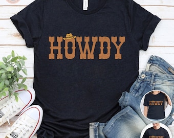 Howdy Rodeo T-Shirt: Western Cowgirl Distressed Tee, Distressed Graphic, Unisex Shirt