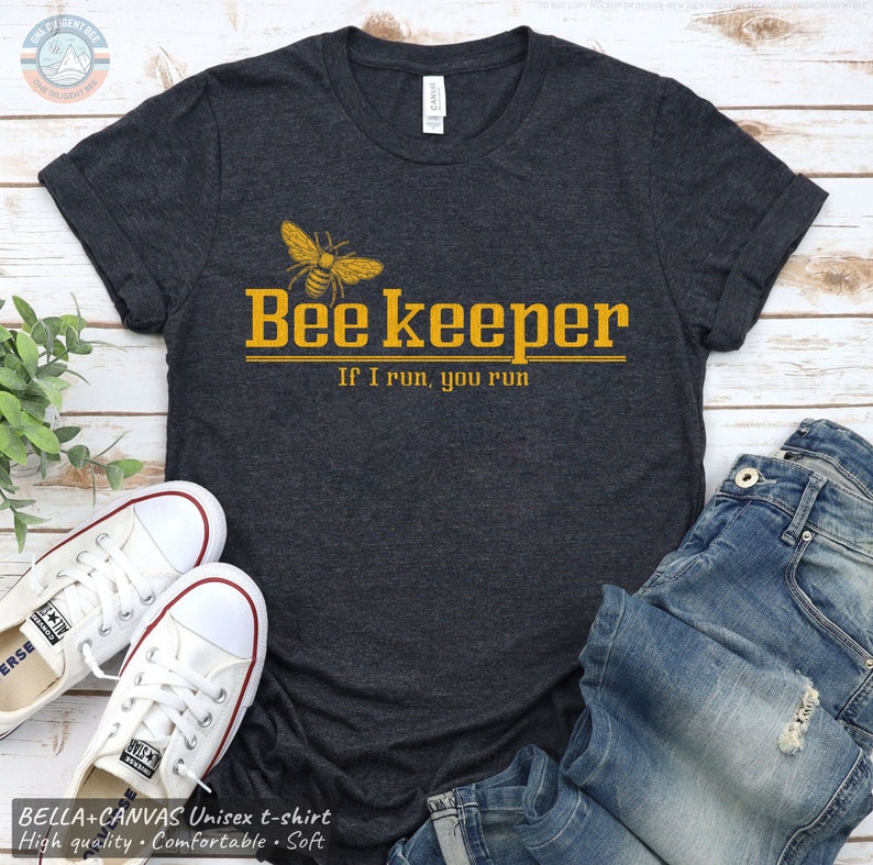 Beekeeper T-Shirt: Funny Honey Bee Lover Gift, Distressed Graphic, Unisex shirt image 1