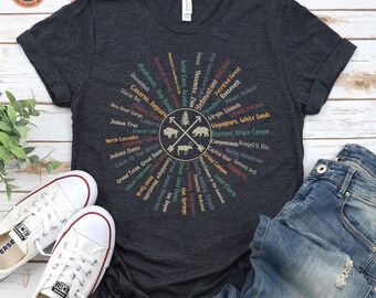 63 National Park Names Bucket List Crewneck Shirt