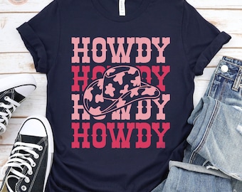 Howdy Cowgirl T-Shirt: Retro Western Rodeo Tee, Distressed Graphic, Unisex Shirt